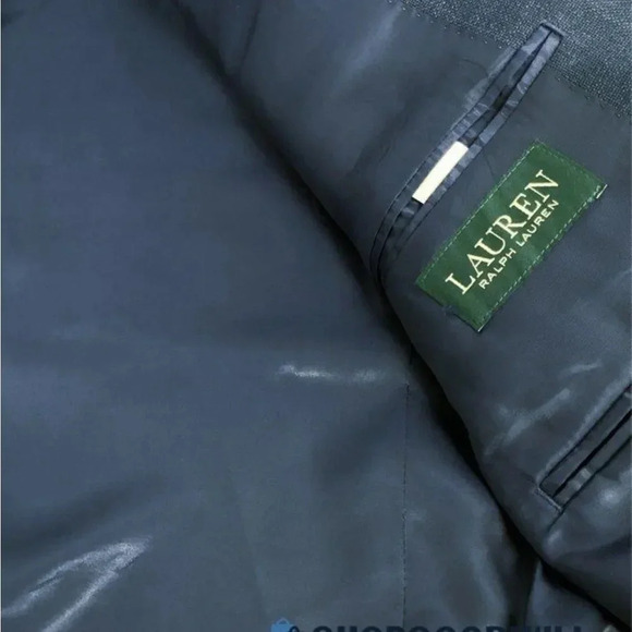 Nwt Lauren‎ Ralph Lauren Mens Blue Classic Two Button Sport Coat Size 46 Long - Picture 5 of 5
